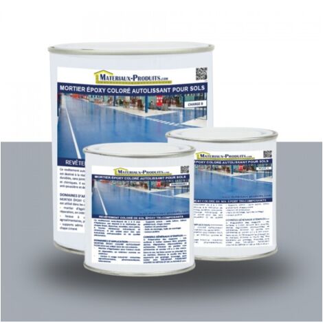 Mortier époxy coloré autolissant pour sols - 10 Kg Gris béton - MATPRO