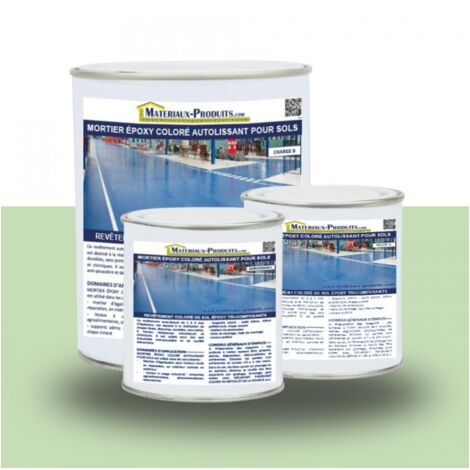 Mortier époxy coloré autolissant pour sols - 2.5 Kg Vert Pastel - MATPRO