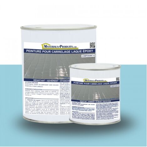 Peinture Laque Epoxy Spécial Carrelage - 2.5 Kg Bleu Piscine - MATPRO (1/3)