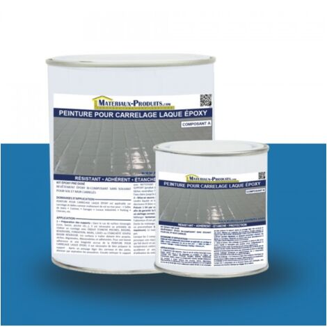 Peinture Laque Epoxy Spécial Carrelage - 2.5 Kg Bleu France - MATPRO (1/3)