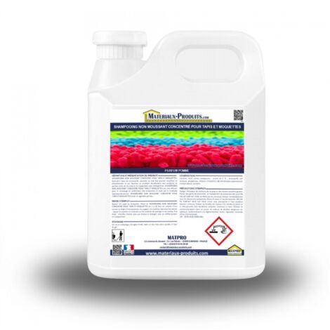 Shampoing non moussant concentré pour tapis et moquettes - 5 L Pomme - MATPRO