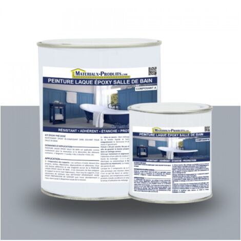 Peinture Laque Epoxy Salle de Bain - 1 Kg Gris béton - MATPRO (1/5)
