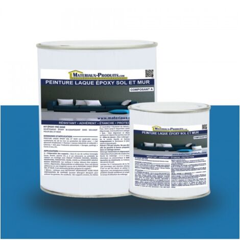 Peinture laque Epoxy Sol et Mur - 5 Kg Bleu France - MATPRO (1/5)