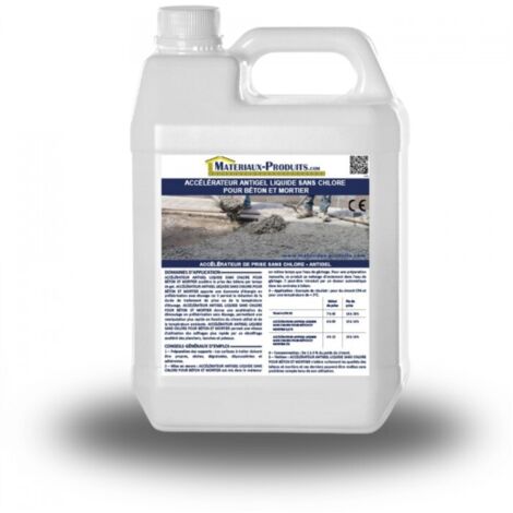Accélérateur antigel liquide sans chlore pour béton et mortiers - 7 Kg - MATPRO (1/4)
