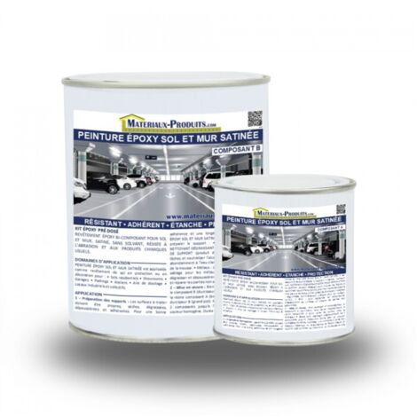 Peinture Epoxy Sol et Mur satinée - 10 Kg Blanc - MATPRO (1/5)