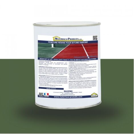 Peinture résine pour bitume enrobé - 6 Kg Vert tennis - MATPRO (1/5)