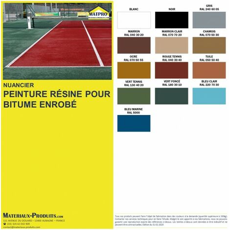 Peinture résine pour bitume enrobé - 1 Kg Vert foncé - MATPRO