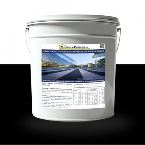 Joint étanchéité coulable élastomère grande résistance - 5 Kg Noir - MATPRO (1/4)