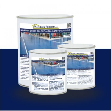 Mortier époxy coloré autolissant pour sols - 10 Kg Bleu marine - MATPRO
