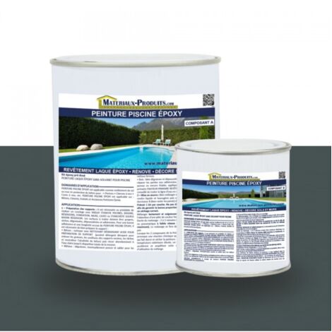 Matpro – Peinture de piscine époxy 5 Kg – Gris anthracite – Revêtement durable pour béton, mortier et ciment – Application intérieure/extérieure (1/5)