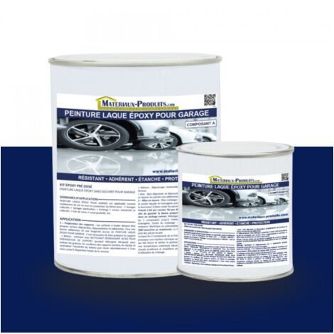 Matpro – Peinture époxy pour sol intérieur 1 Kg – Bleu marine – Finition brillante – Haute adhérence sur béton et métal (1/5)