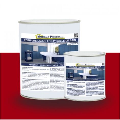 Peinture Laque Epoxy Salle de Bain - 10 Kg Rouge brique - MATPRO (1/5)