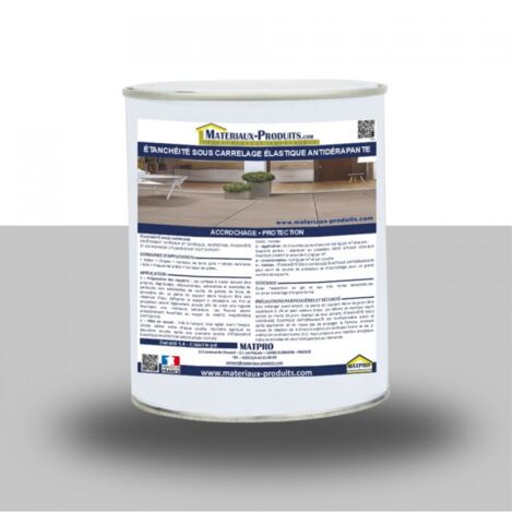 Étanchéité sous carrelage élastique antidérapante - 1 Kg Gris perle - MATPRO (1/3)