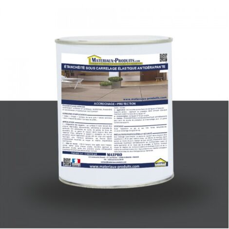 Étanchéité sous carrelage élastique antidérapante - 1 Kg Gris basalte - MATPRO (1/3)
