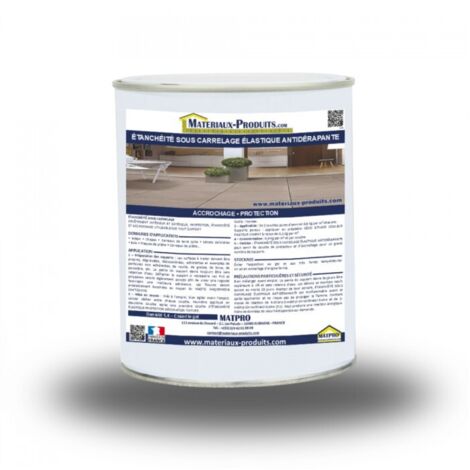 Étanchéité sous carrelage élastique antidérapante - 12 Kg Blanc - MATPRO (1/3)