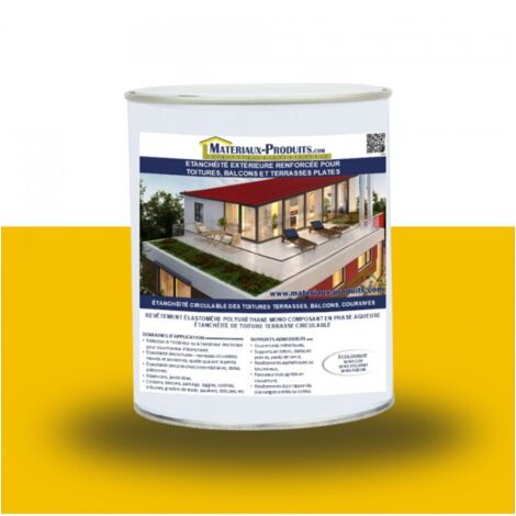 Etanchéité extérieure renforcée pour toitures, balcons et terrasses plates - 20 Kg Jaune Soleil - MATPRO
