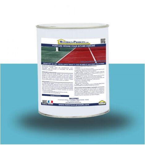 Peinture résine pour bitume enrobé - 6 Kg Bleu clair - MATPRO