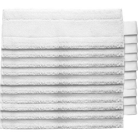 Lot 10 Lingettes Microfibre pour nettoyeur vapeur Karcher EasyFix SC 5 SC 4 SC 3 SC 2 remplacement 2.863-259.0 (1/4)
