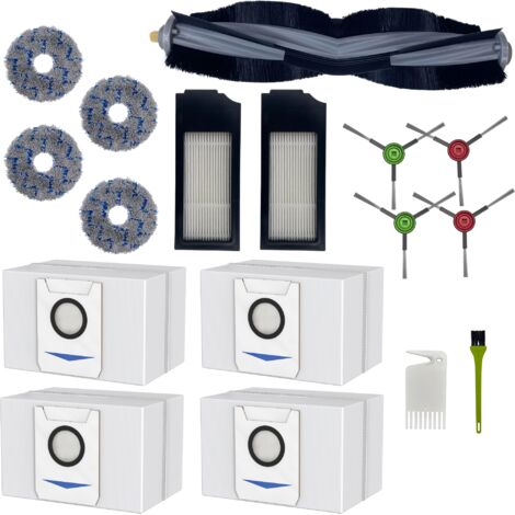 Kit 20 Pezzi Accessori Per Ecovacs Deebot X1 Omni, X1 Turbo, T10 Omni – Spazzola, Filtri, Sacchetti E Panni Mop