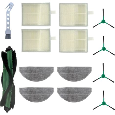 Pack accessoires pour iRobot Roomba Combo Essential / Combo 2 Essential / 105 Combo / Y0140 / Y0112 / Y0110 - Filtre/Lingette/Brosse latérale/Rouleau extracteur Phonillico® (1/5)