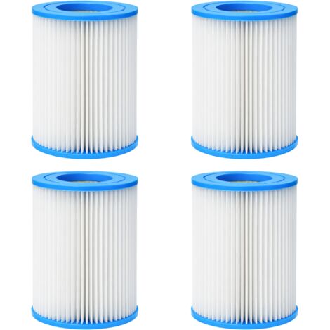 Cartouche Filtre Piscine Type 2/Type II [Lot 4] Compatible Bestway 58094 Flowclear Pompes 530-800 GPH (2006-3028 L/h) 13,6 x 10,6 cm Phonillico®