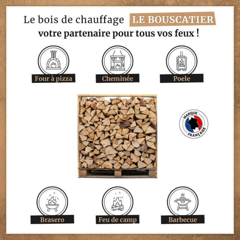 Bûches 25cm Sec Bois Chêne Sec 10kg - Bûches 25cm - Sans Écorce - 3 Allume- Feux Inclus Pyrograveur Sur Bois