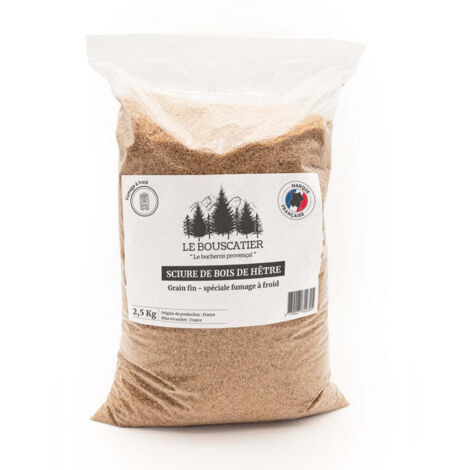 Sachet de sciure 100% hêtre pour fumage à froid – Qualité premium – 2,5 kg – Saveur aromatique intense pour viandes et poissons