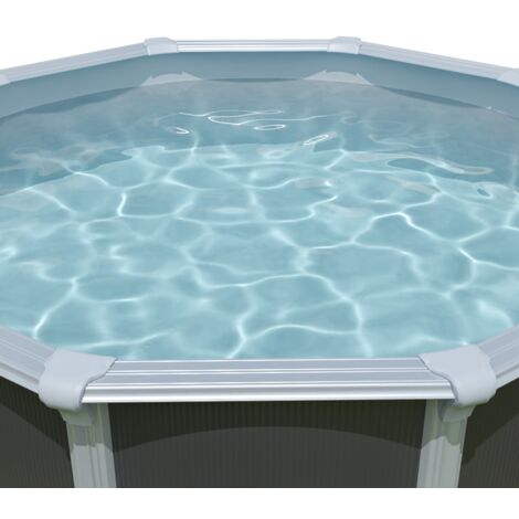 Liner gris pour piscine métal intérieur 6,10 x 3,60 x 1,32 m
