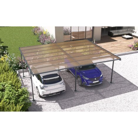 Carport double aluminium Trigano - Mistral Double - 30 m²