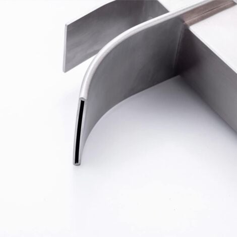 ONECE Rubinetto Bagno Lavabo Cascata, Miscelatore Monocomando Lavabo Bagno in Acciaio Inox, Rubinetti Cascata Acqua Calda e Fredda, per Vasca da Bagno, Finitura Opaca Spazzolato
