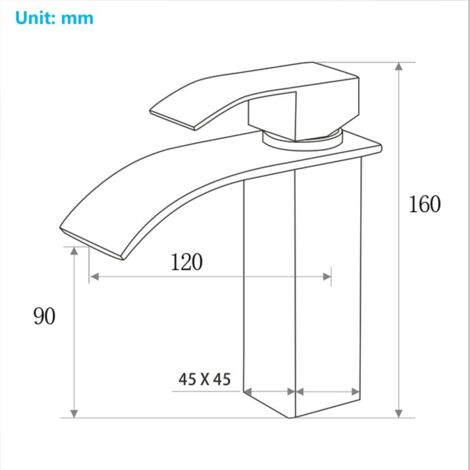 ONECE Rubinetto Bagno Lavabo Cascata, Miscelatore Monocomando Lavabo Bagno in Acciaio Inox, Rubinetti Cascata Acqua Calda e Fredda, per Vasca da Bagno, Finitura Opaca Spazzolato