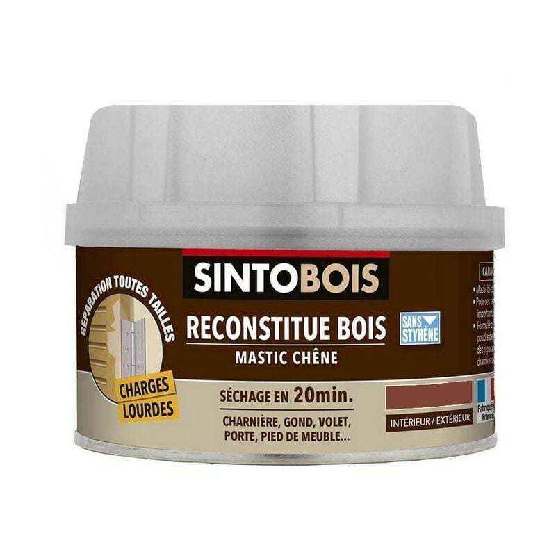 SINTO BOIS Reconstitue parties manquantes sur charges lourdes  Conditionnement: 190 g - Teinte pâte à bois: Acajou
