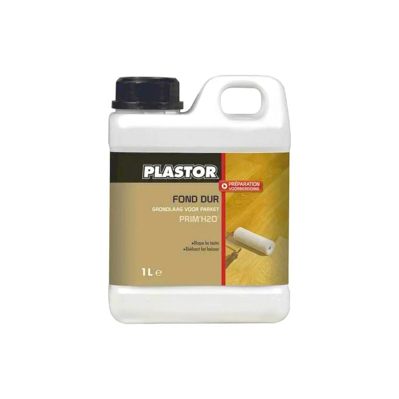 Fond Dur PRIM‘H2O PLASTOR protection anti-tanins tous bois, chêne, châtaignier, framiré  Conditionnement: 1 Litre