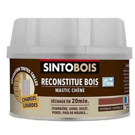 SINTO BOIS Reconstitue parties manquantes sur charges lourdes  Conditionnement: 190 g - Teinte pâte à bois: Acajou