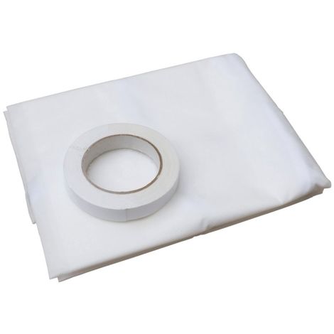 Porte anti-poussière 1 tissu/1 rouleau de ruban adhésif tissu 2,3 x 1,2  m/bande 25 m x 25 mm QUICKDOOR
