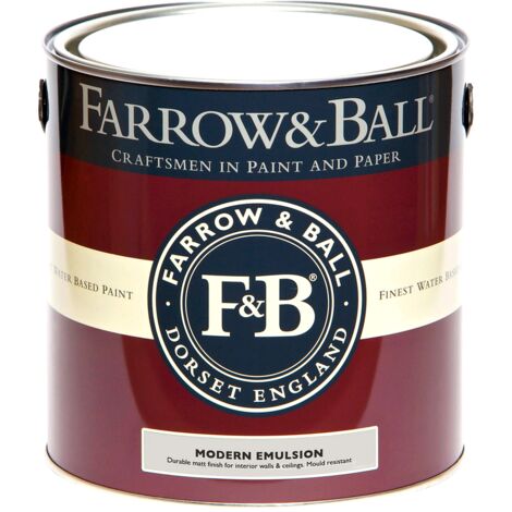 Farrow & Ball – Peinture anti humidité 2,5 L – Finition velours – Lessivable et résistante – Protection anti-moisissure pour intérieur (1/3)