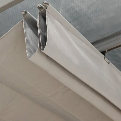 Toile de pergola Belize ardoise 2,95x2,92m pour pergola Belize 6x3.5m - Hespéride