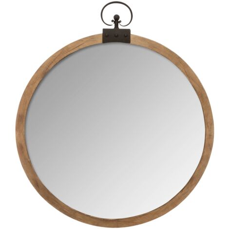 Miroir Gousset bois D74cm - Atmosphera créateur d'intérieur