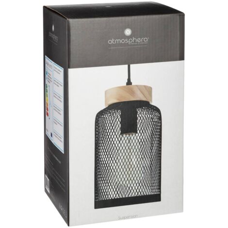 Suspension Zely métal noir D15cm - Atmosphera créateur d'intérieur