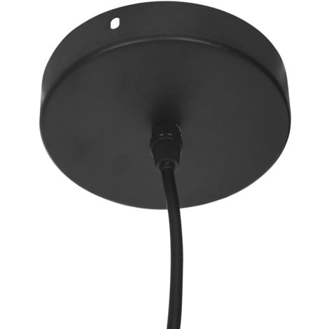 Suspension Zely métal noir D15cm - Atmosphera créateur d'intérieur