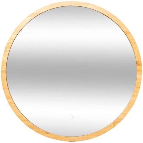 Miroir rond à led 57cm bambou - 5five