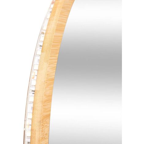 Miroir rond à led 57cm bambou - 5five