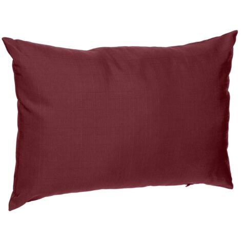 Coussin déco d extérieur Korai bordeaux 30x50cm en polyester - Hespéride