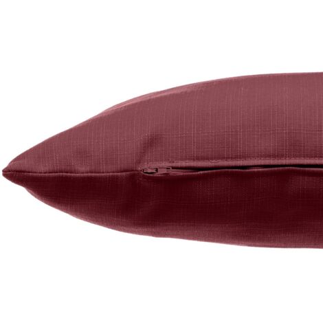 Coussin déco d extérieur Korai bordeaux 30x50cm en polyester - Hespéride