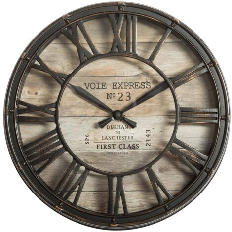 Globe Terrestre Déco Vintage Atmosphera - Diamètre 20 Cm, Hauteur 35 Cm - Bois De Manguier, Pour Intérieur