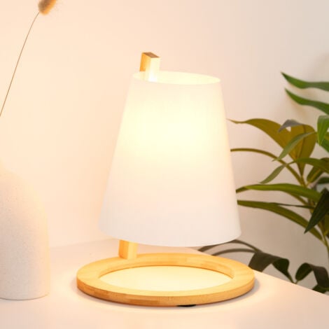 Lampe Pita bambou blanc H26cm - Atmosphera créateur d'intérieur