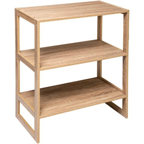 Estantería apilable mix n modul efecto roble natural con 4 compartimentos - 5five