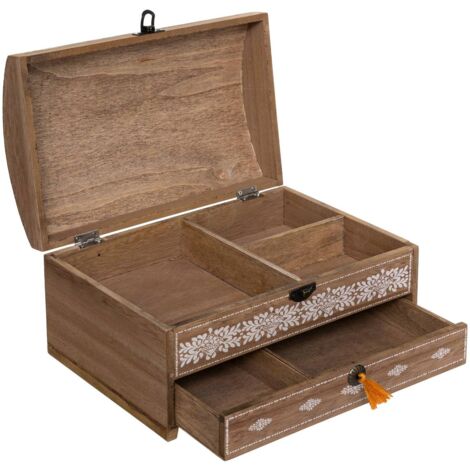 Costurero Folk - madera - 25x13 -4 cm - Atmosphera créateur d'intérieur
