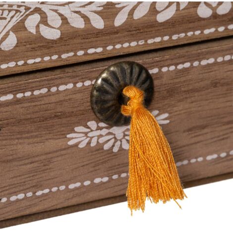 Costurero Folk - madera - 25x13 -4 cm - Atmosphera créateur d'intérieur