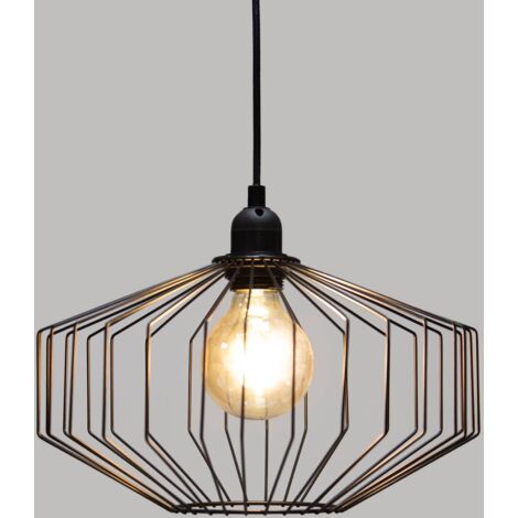 Sospensione a filo Azur in metallo nero D31cm - Atmosphera créateur d'intérieur